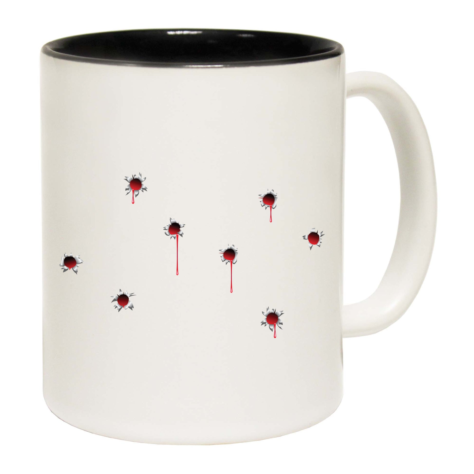 Bullet Holes Red - Funny Coffee Mug