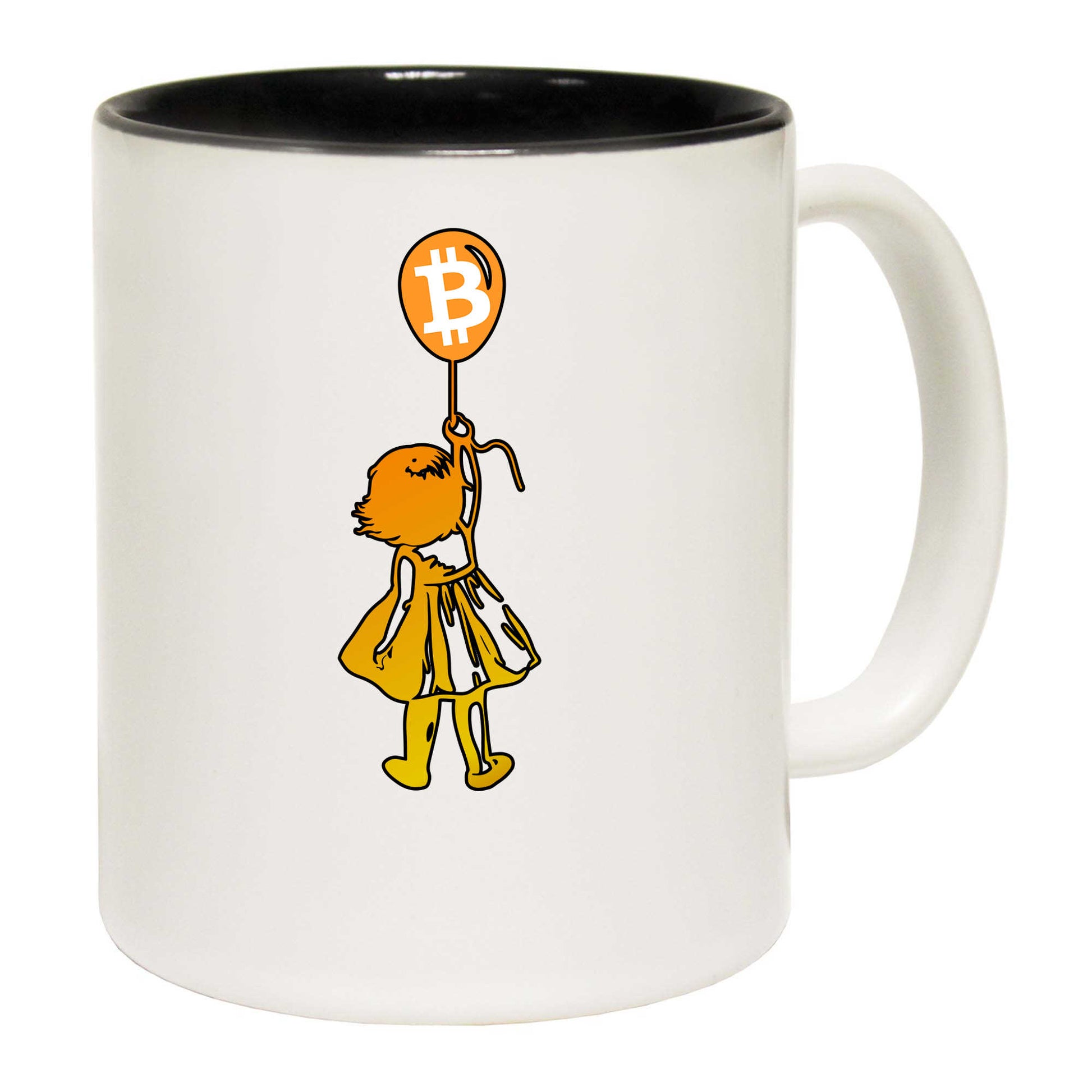 Girl With Balloon Crypto Bitcoin For Cypherpunks - Funny Coffee Mug