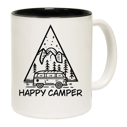 Happy Camper Van Mountains - Funny Coffee Mug