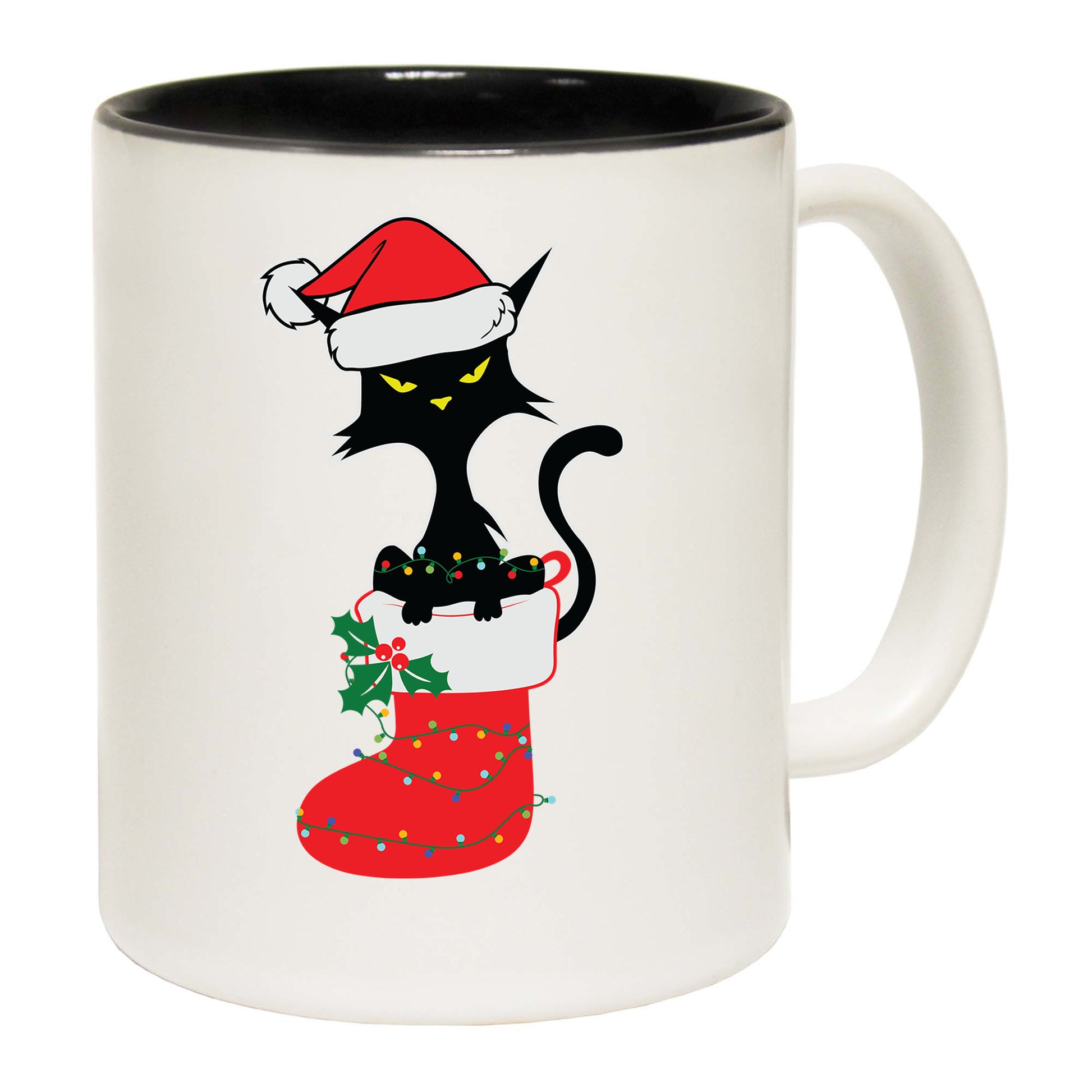 Christmas Black Cat Cats Xmas Animal - Funny Coffee Mug