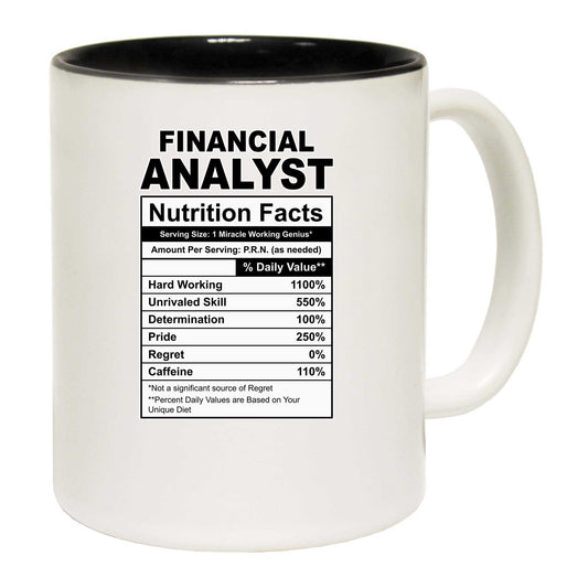 Financial Analyst Nutrition Facts - Funny Coffee Mug