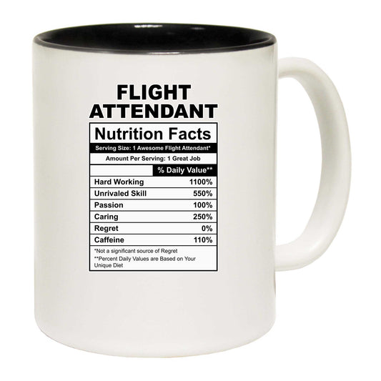 Flight Attendant Nutrition Facts - Funny Coffee Mug