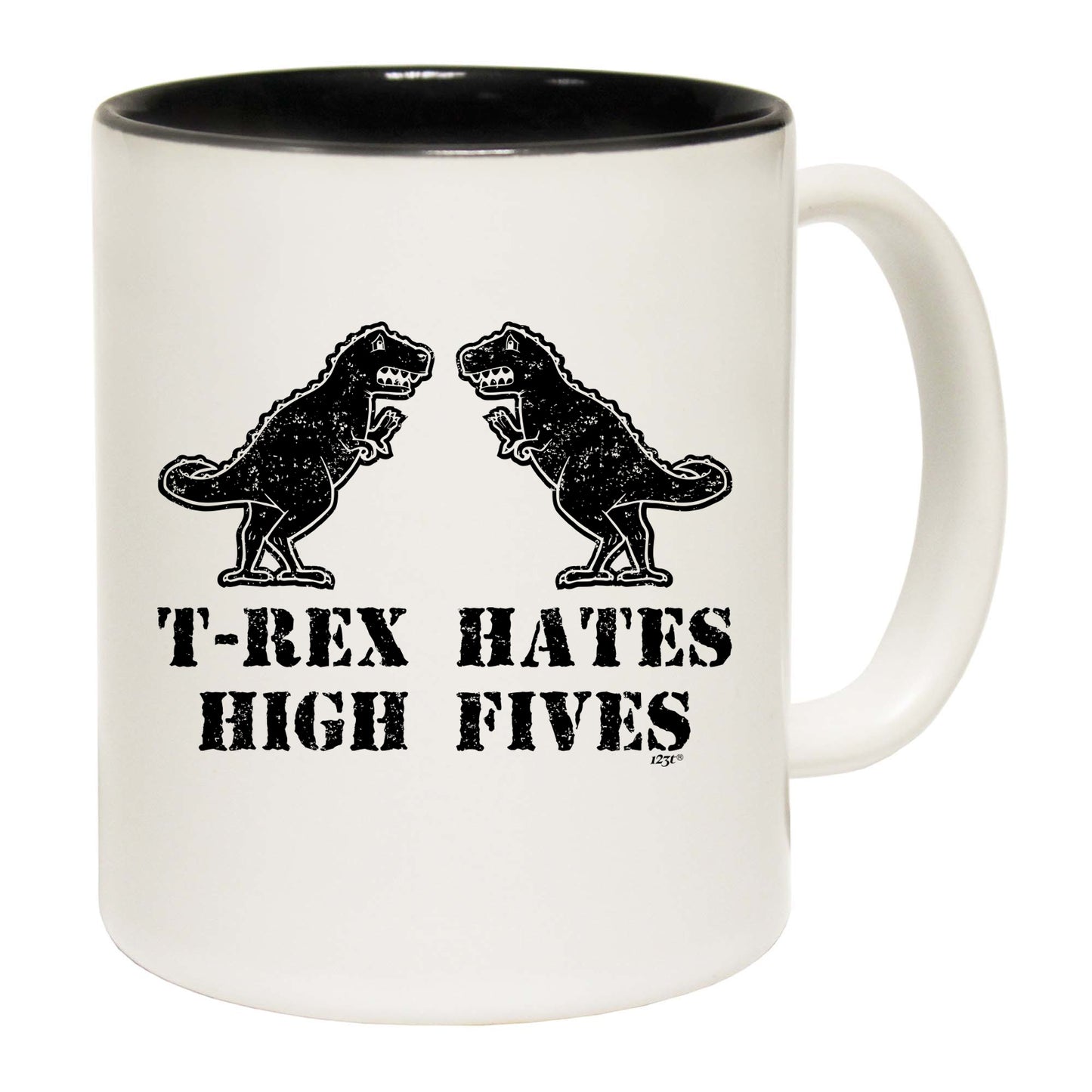 Trex Hates High Fives Dinosaur - Funny Coffee Mug