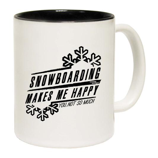 Pm Snowboarding Makes Me Happy - Funny Coffee Mug