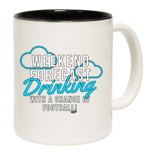 Weekend Forecast Drinking Football - Funny Coffee Mug