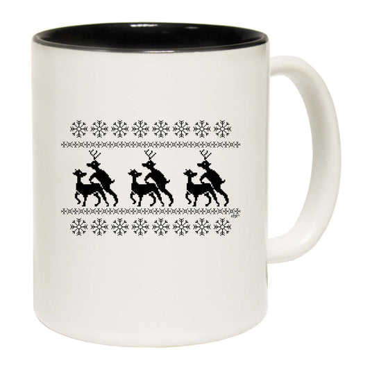 Christmas Reindeer Humping Jumper - Funny Coffee Mug