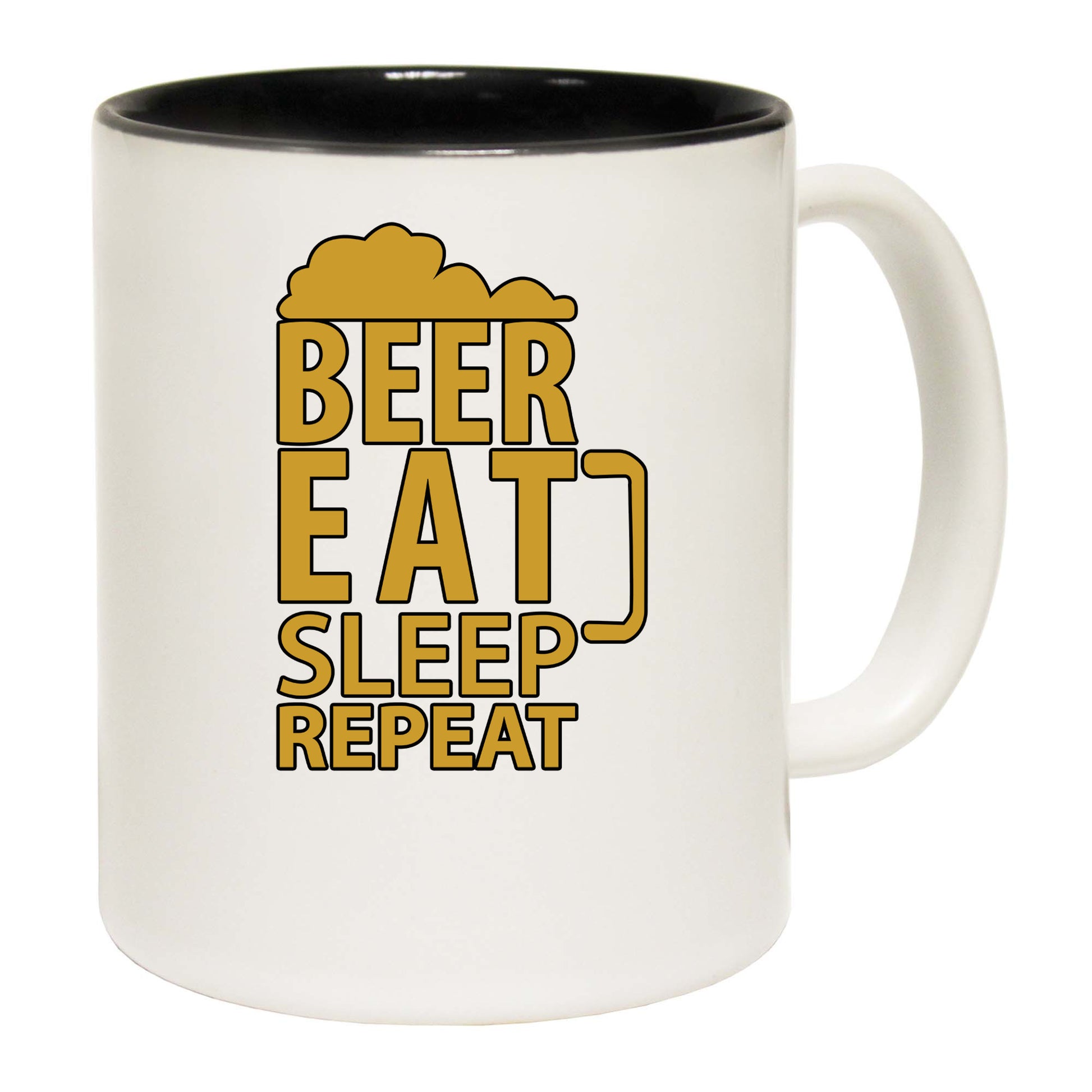 Beer Eat Sleep Repeat - Funny Coffee Mug