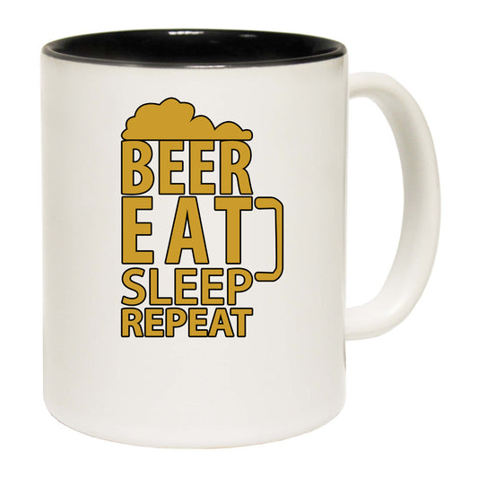 Beer Eat Sleep Repeat - Funny Coffee Mug