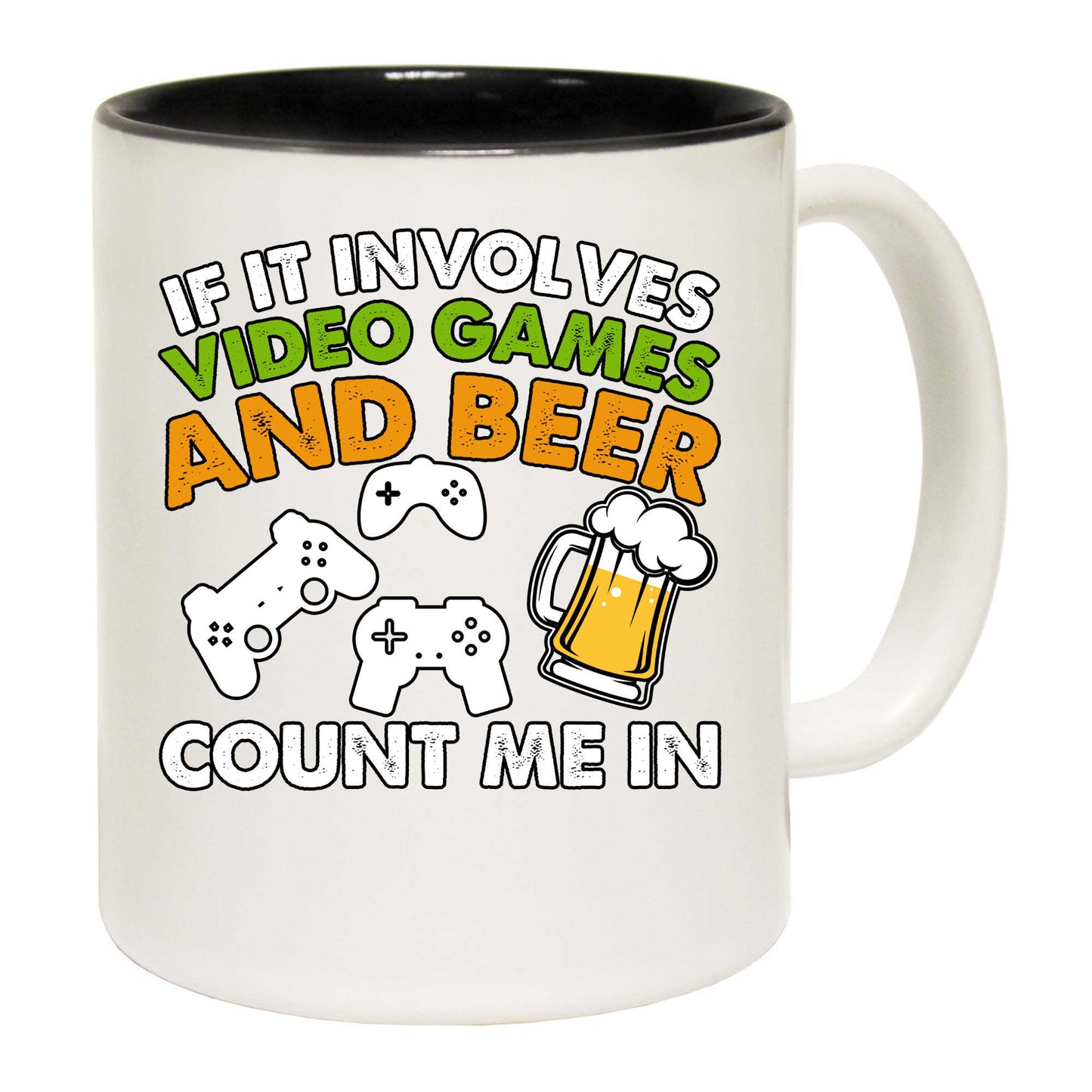 Involves Video Games And Beer Count Me In Gamer - Funny Coffee Mug