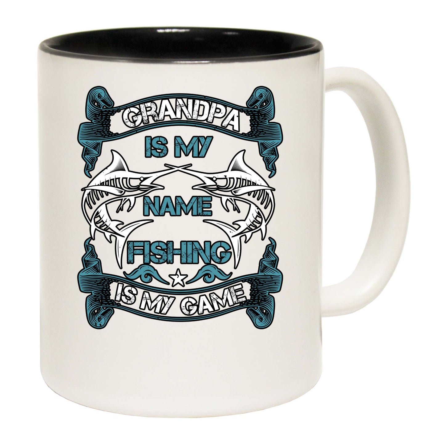 Grandpa Is My Name Fishing Is My Game - Funny Coffee Mug