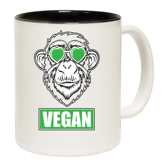 Vegan Love Cool Monkey - Funny Coffee Mug