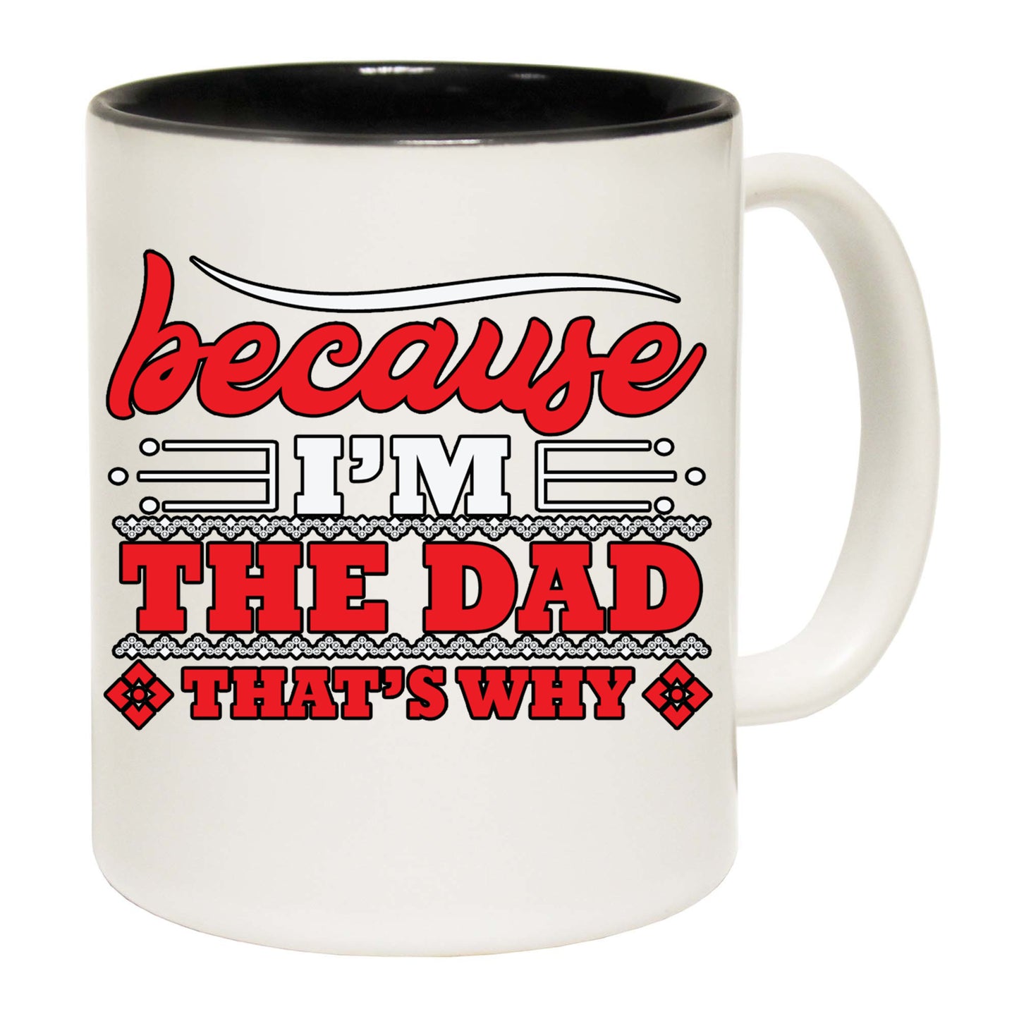 Because Im The Dad Thats Why Father Daddy - Funny Coffee Mug