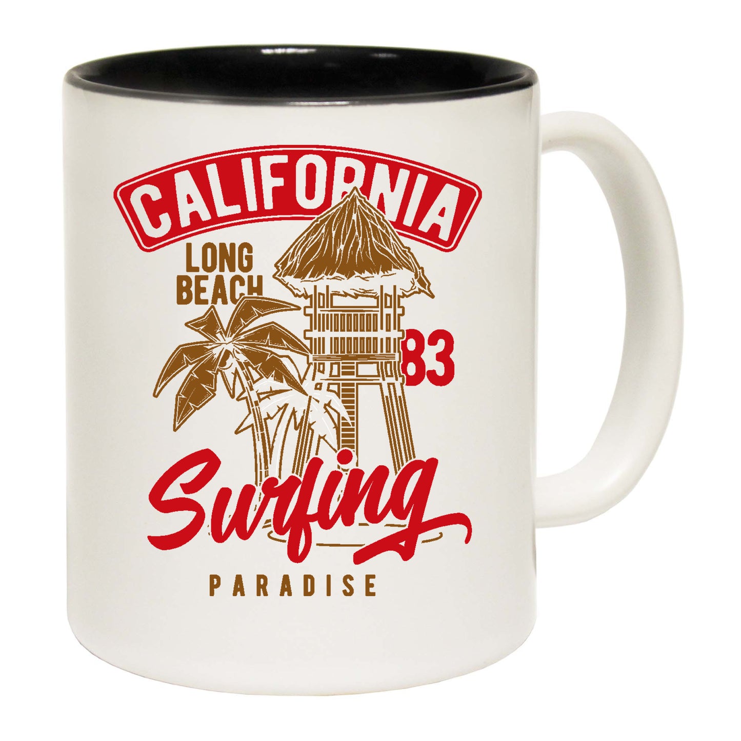 California Long Beach Surfing 83 - Funny Coffee Mug