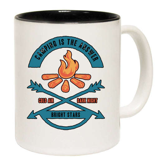 Camping Is The Answer - Funny Coffee Mug