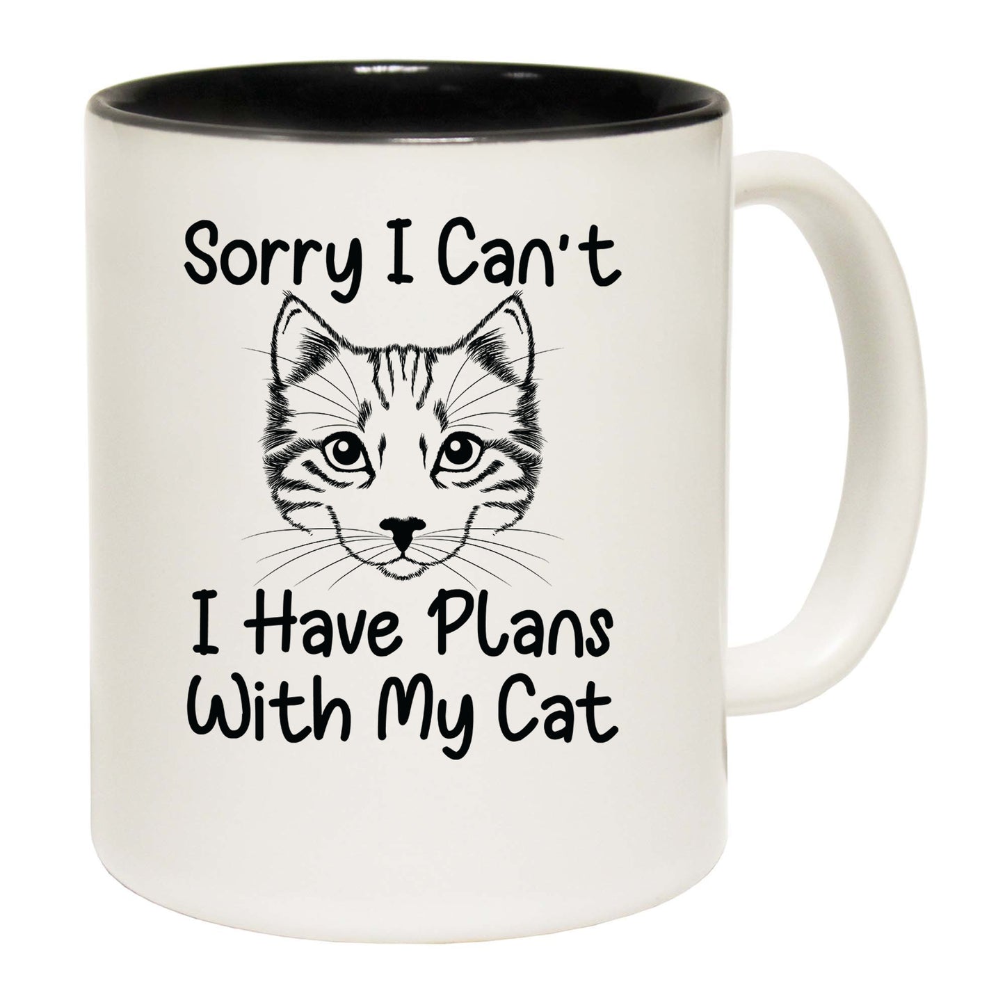 Sorry I Cant Plans With My Cat Kitten Pussy Cats - Funny Coffee Mug