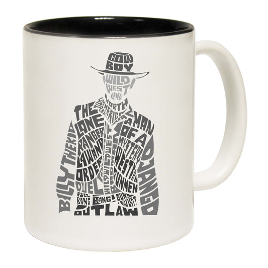 Cowboy Western Calligram - Funny Coffee Mug