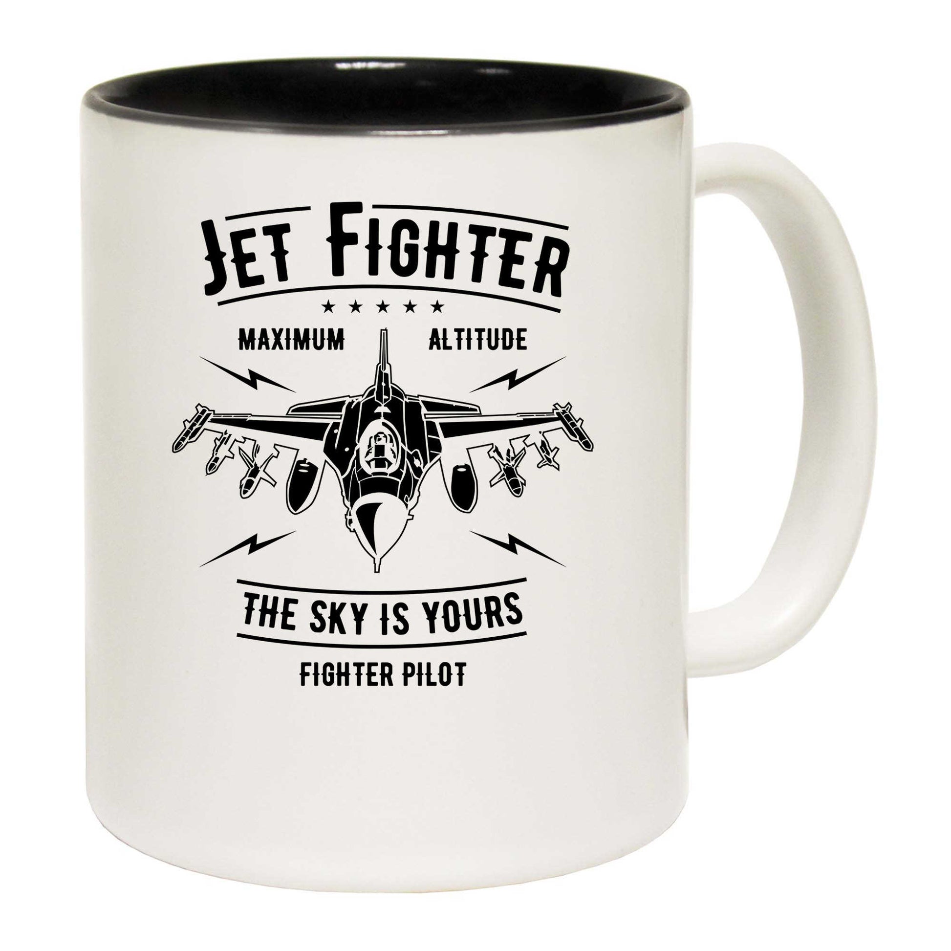 Jet Fighter Maximum Altitude Plane - Funny Coffee Mug