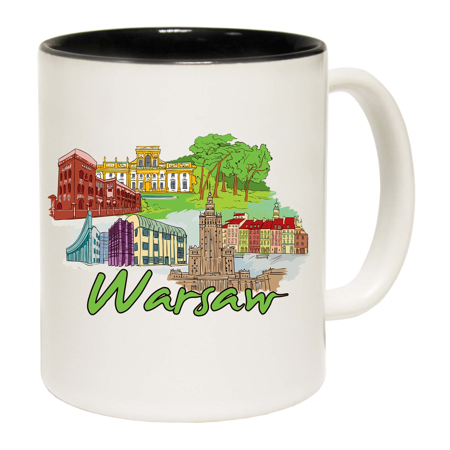 Warsaw Poland Country Flag Destination - Funny Coffee Mug