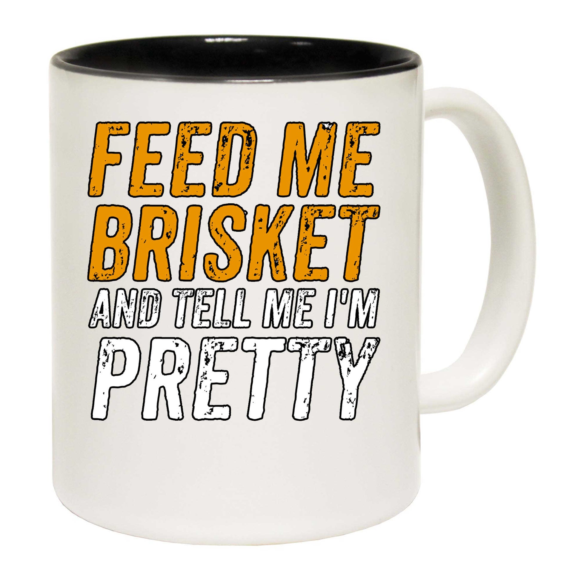 Feed Me Brisket Pretty Bbq Cooking - Funny Coffee Mug