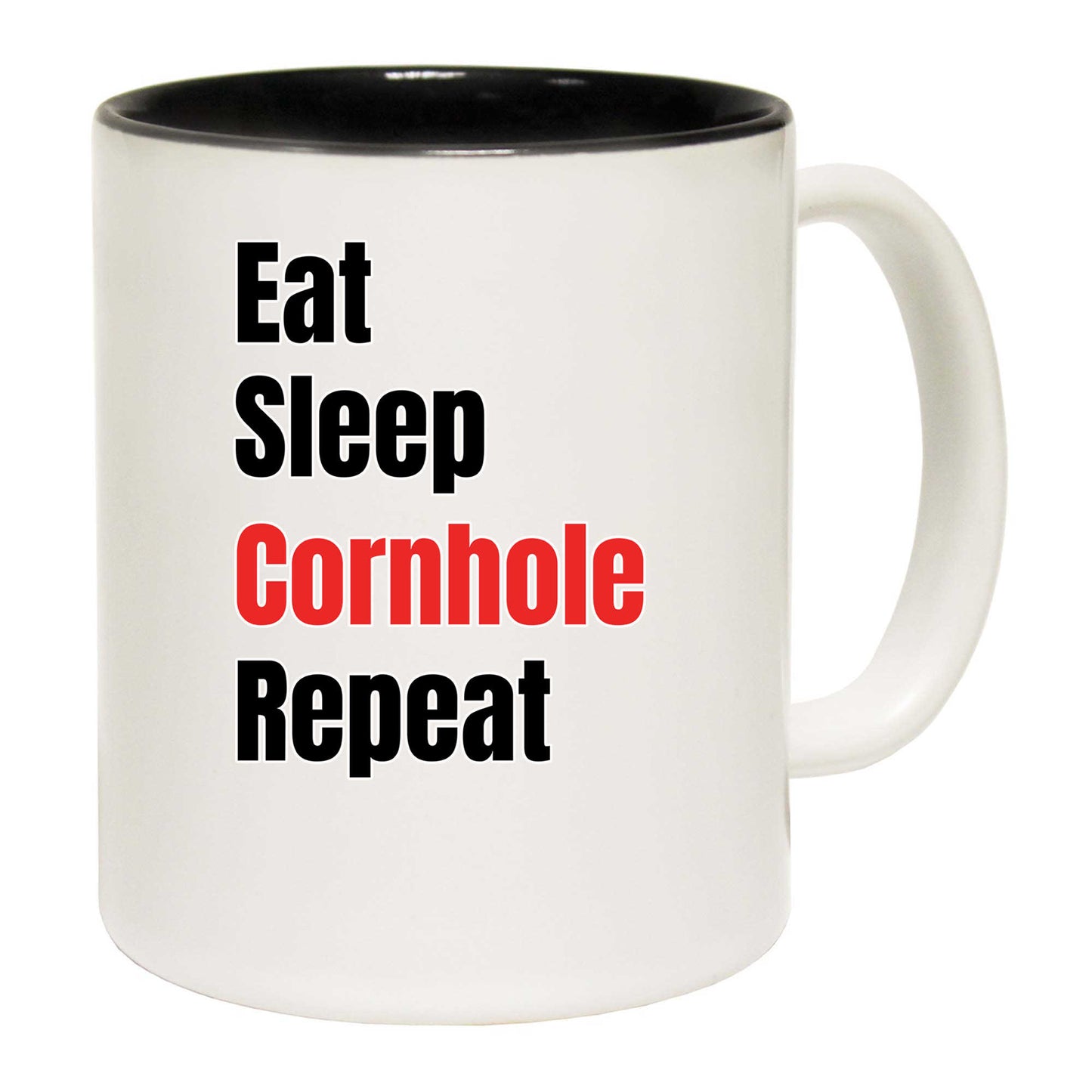 Eat Sleep Cornhole Repeat - Funny Coffee Mug