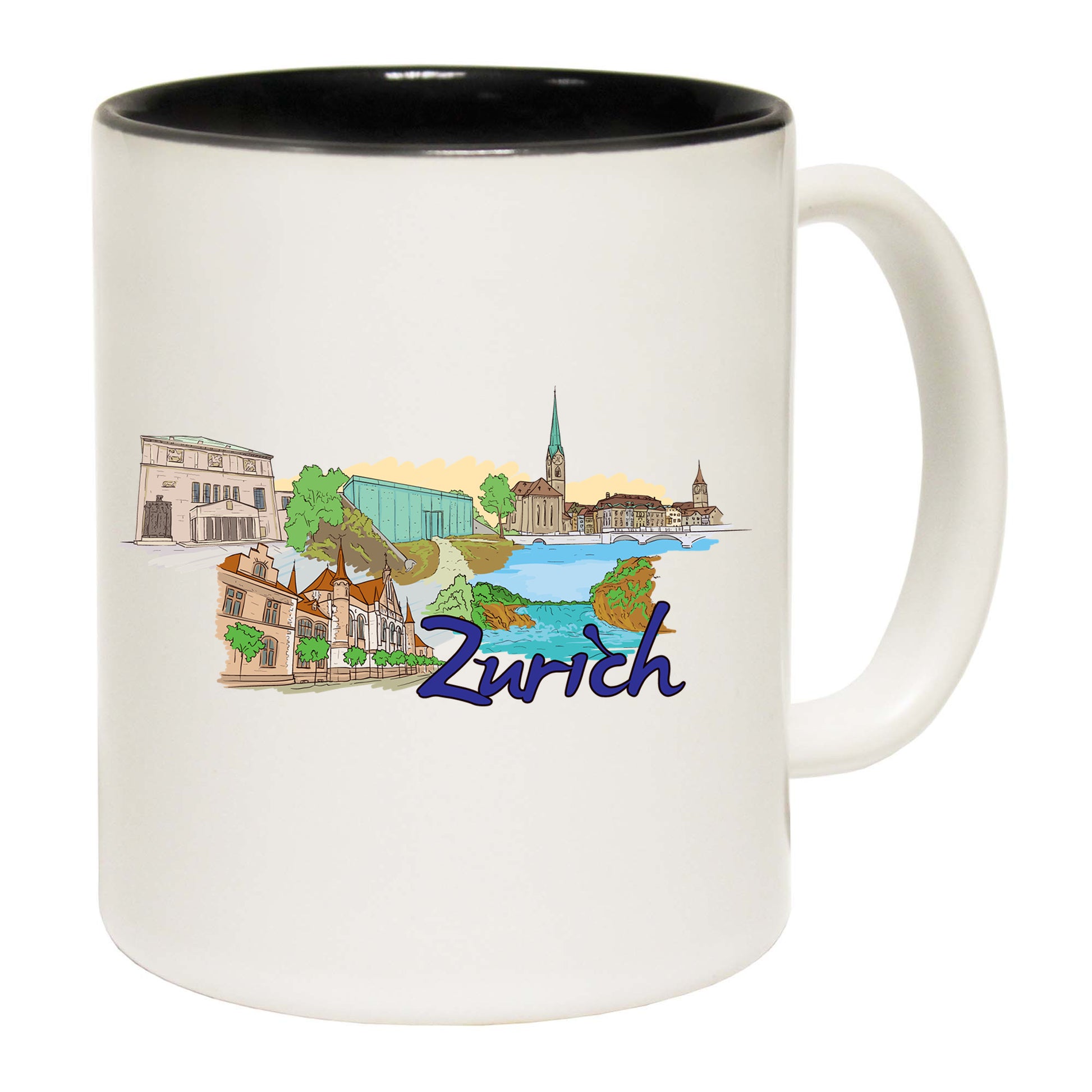 Zurich Switzerland Country Flag Destination - Funny Coffee Mug