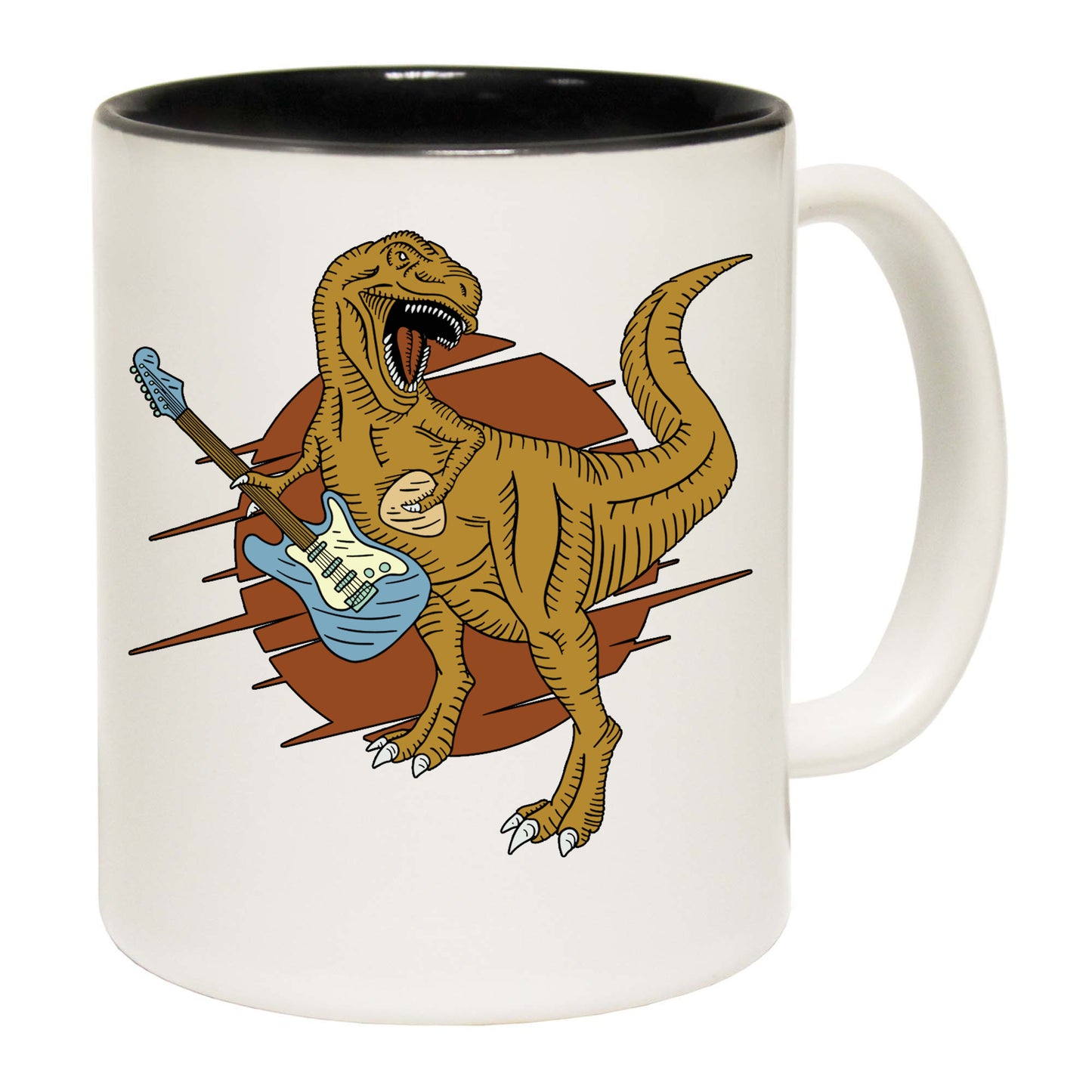 T Rex Dinosaur Guitar Music - Funny Coffee Mug