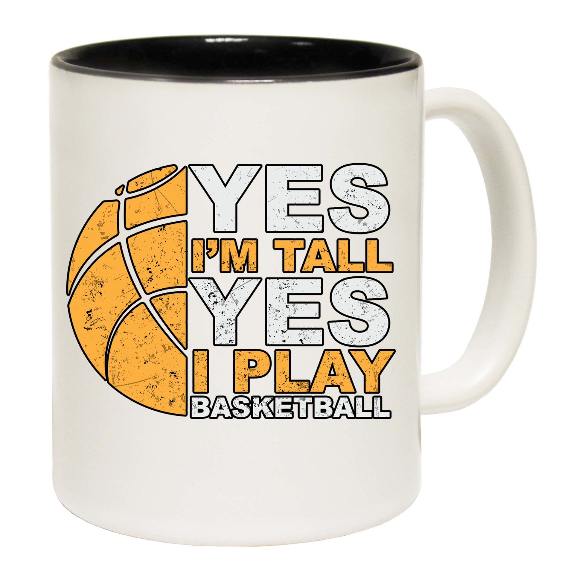 Basketball Yes Im Tall And Play Sports - Funny Coffee Mug