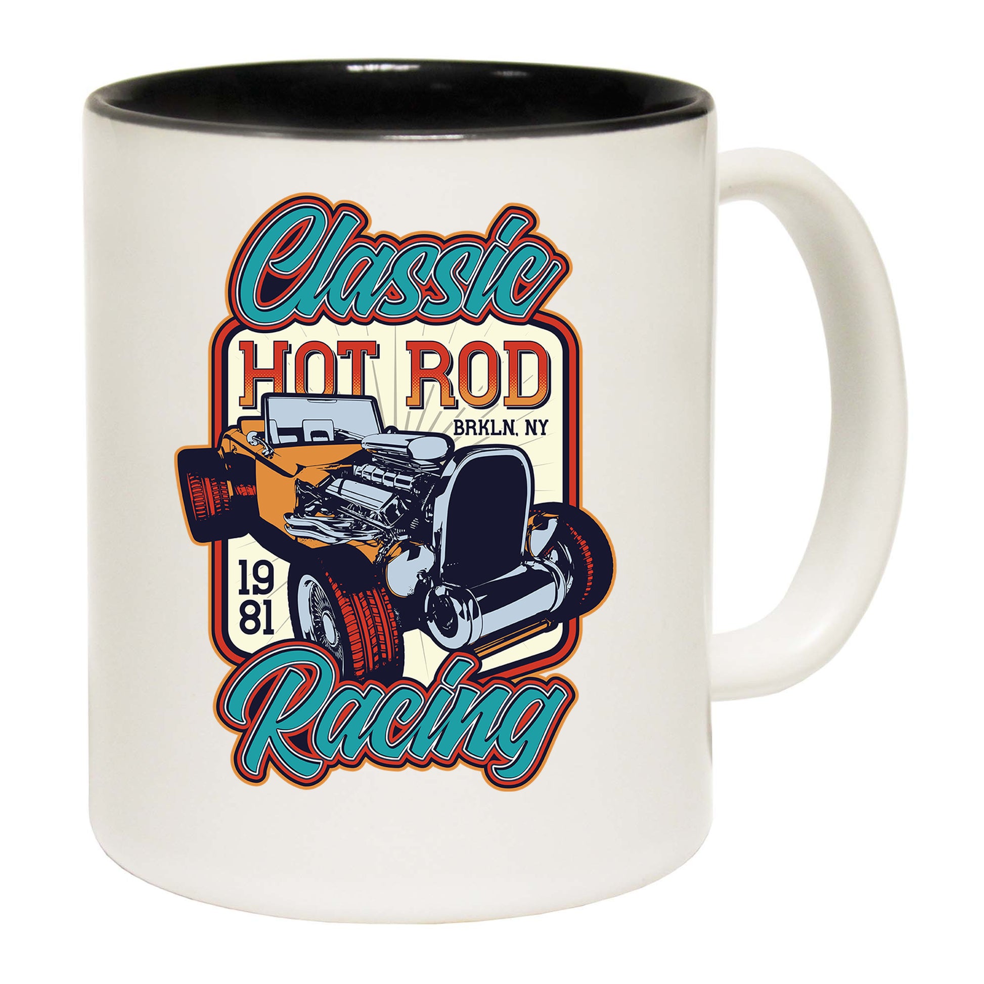 Classic Hotrod Racing Car  Ny 1981 - Funny Coffee Mug