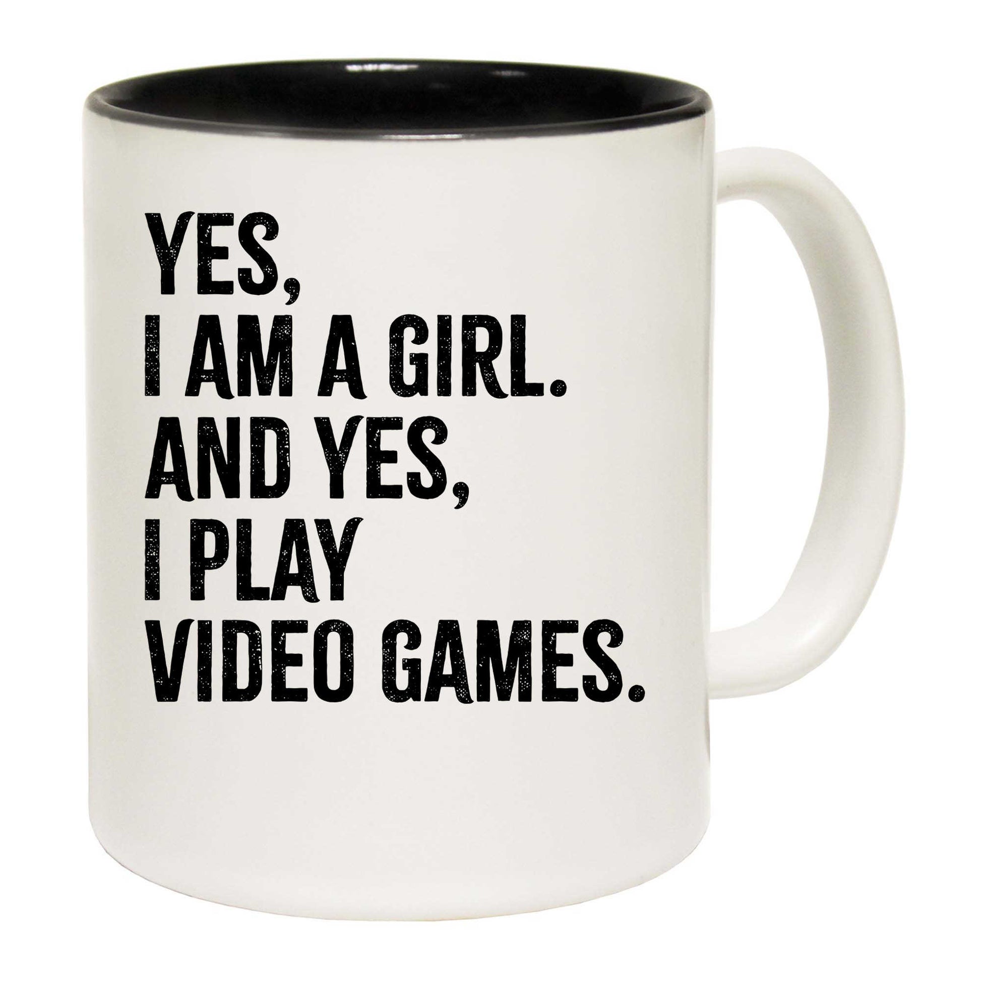 Gamer Yes I Am A Girl And Yes I Play Video Games - Funny Coffee Mug