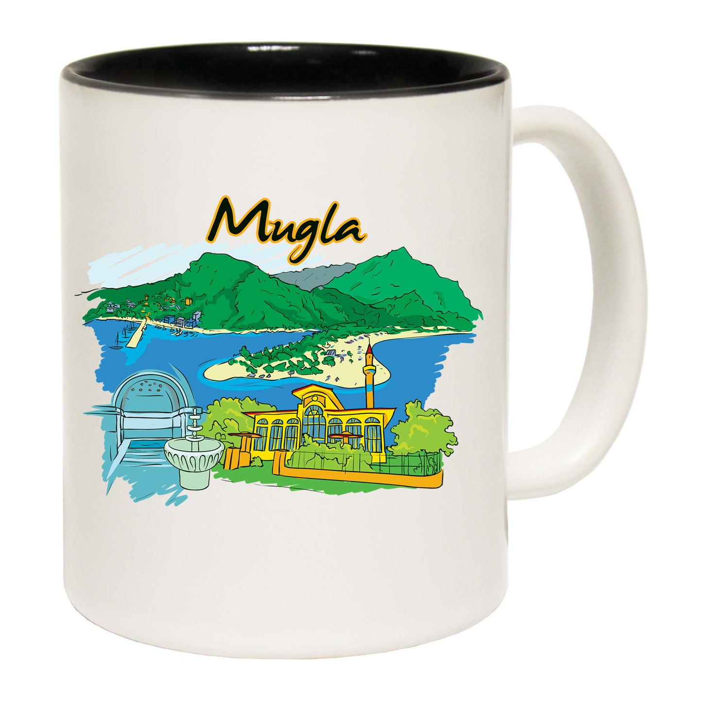 Mugla Turkey Country Flag Destination - Funny Coffee Mug