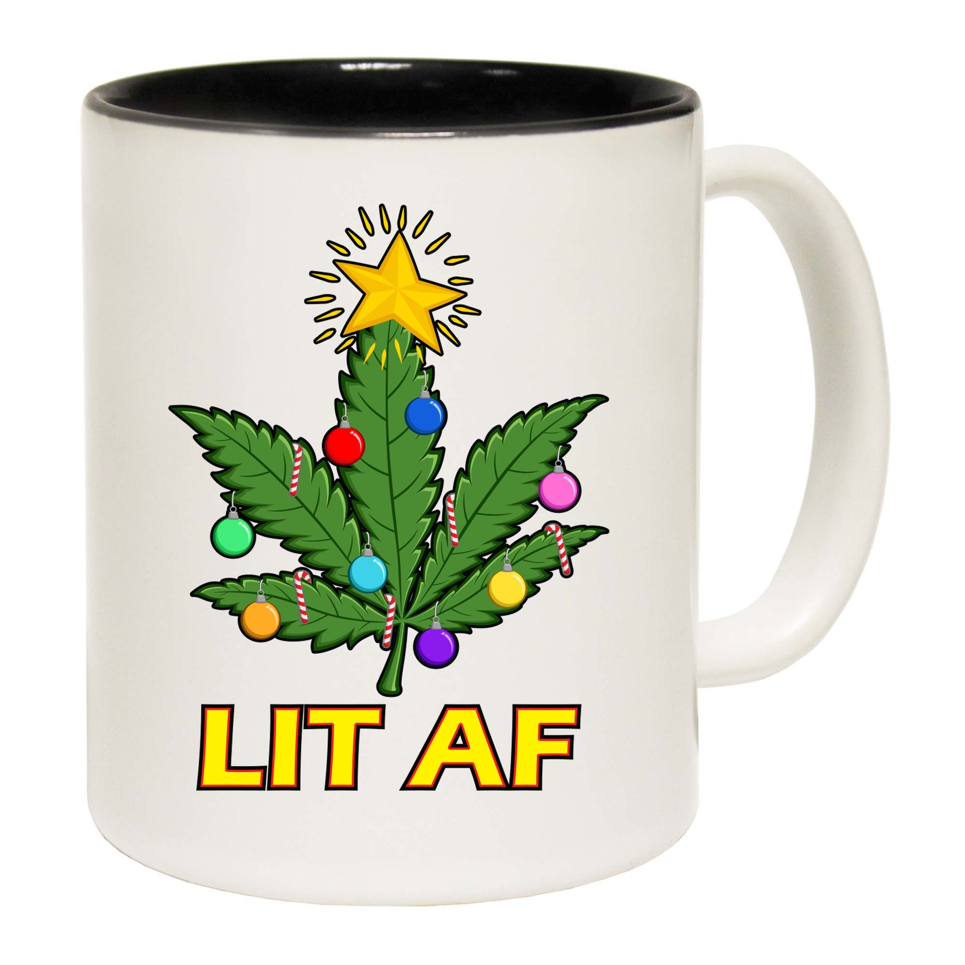 Chrismas Lit Af - Funny Coffee Mug