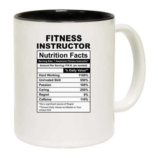 Fitness Instructor Nutrition Facts - Funny Coffee Mug