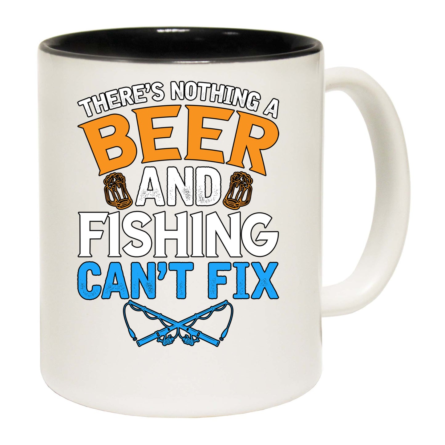 Nothing A Beer And Fishing Cant Fix Alcohol - Funny Coffee Mug