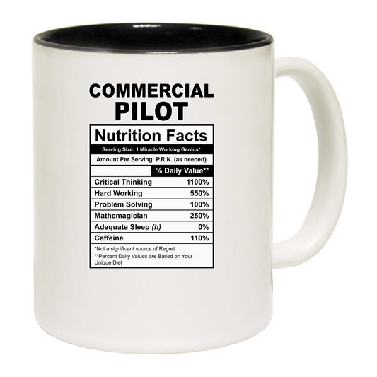 Commercial Pilot Nutrition Facts - Funny Coffee Mug