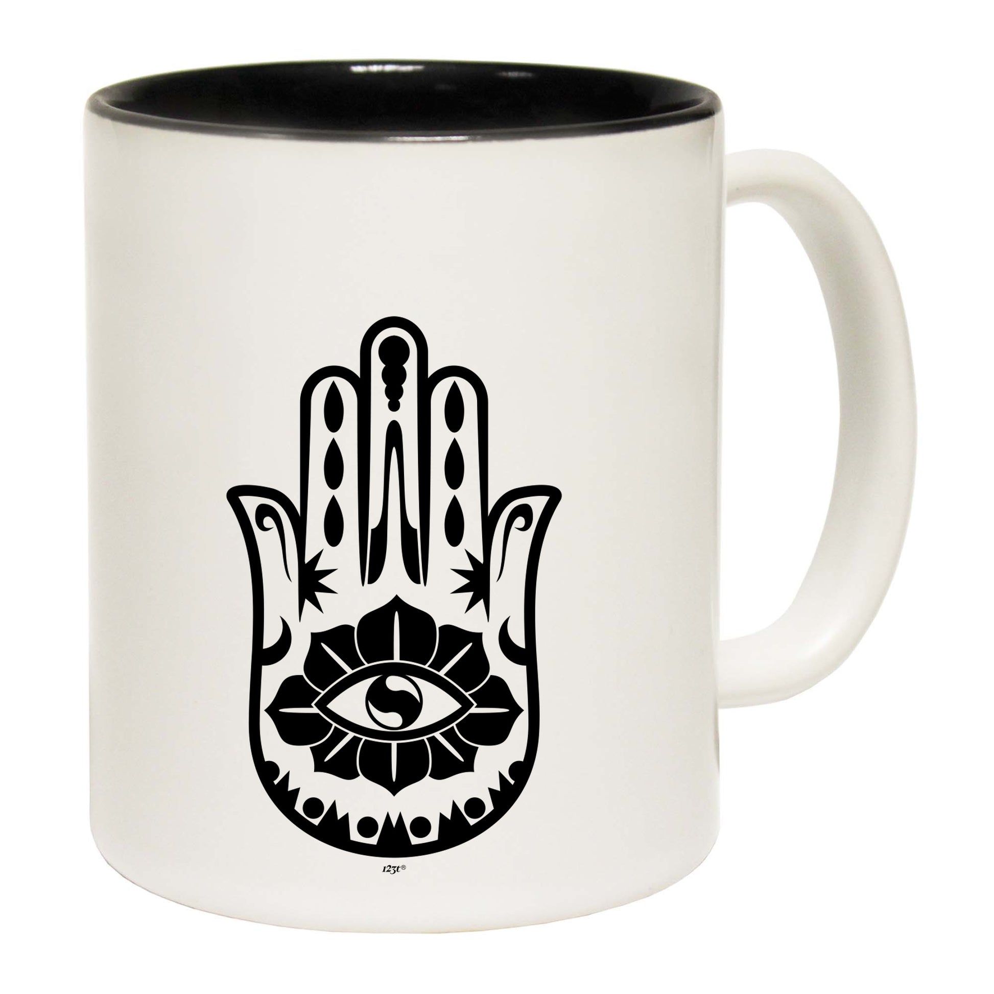 Festival Palm Hand Flower Eye White - Funny Coffee Mug