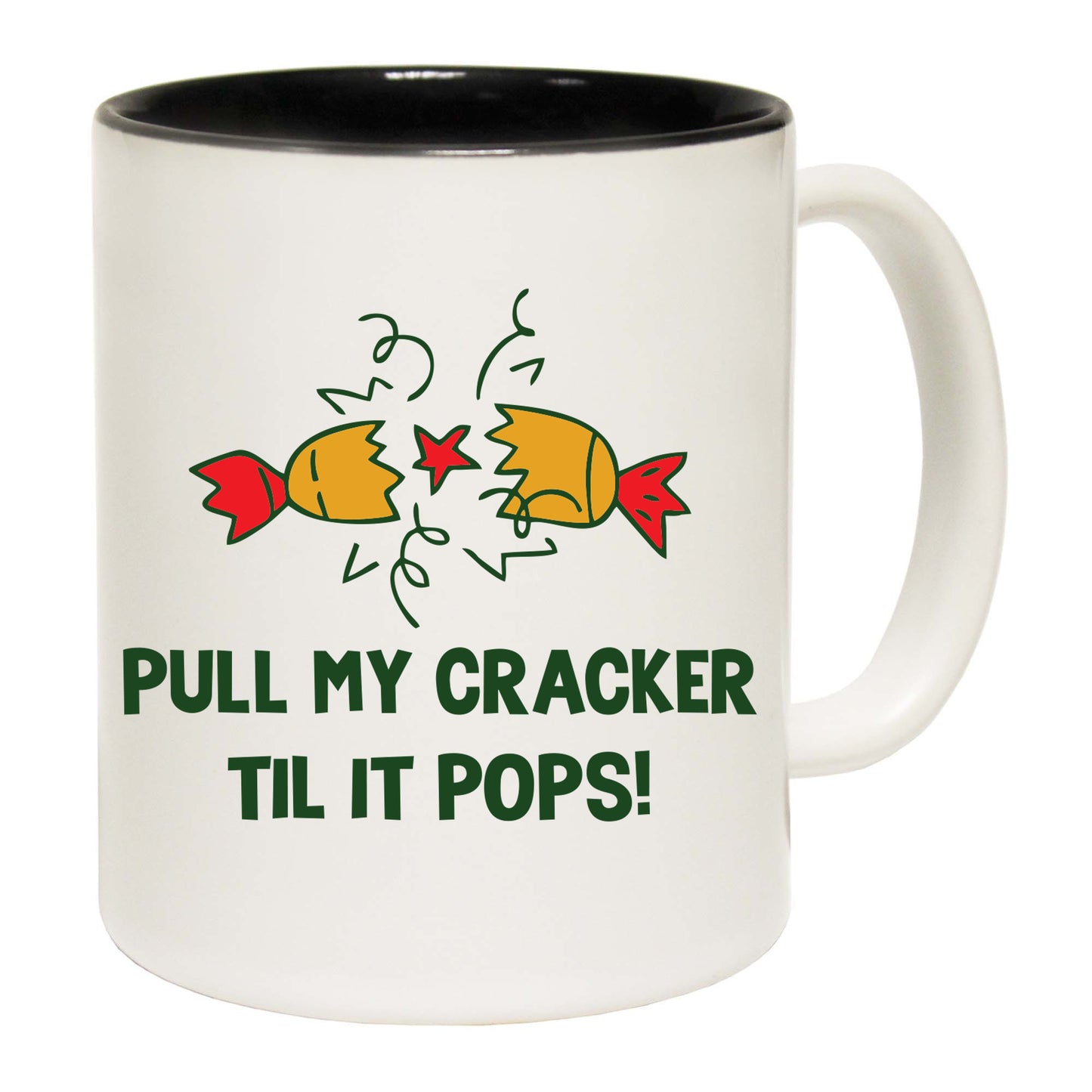 Christmas Xmas Pull My Cracker Til It Pops - Funny Coffee Mug