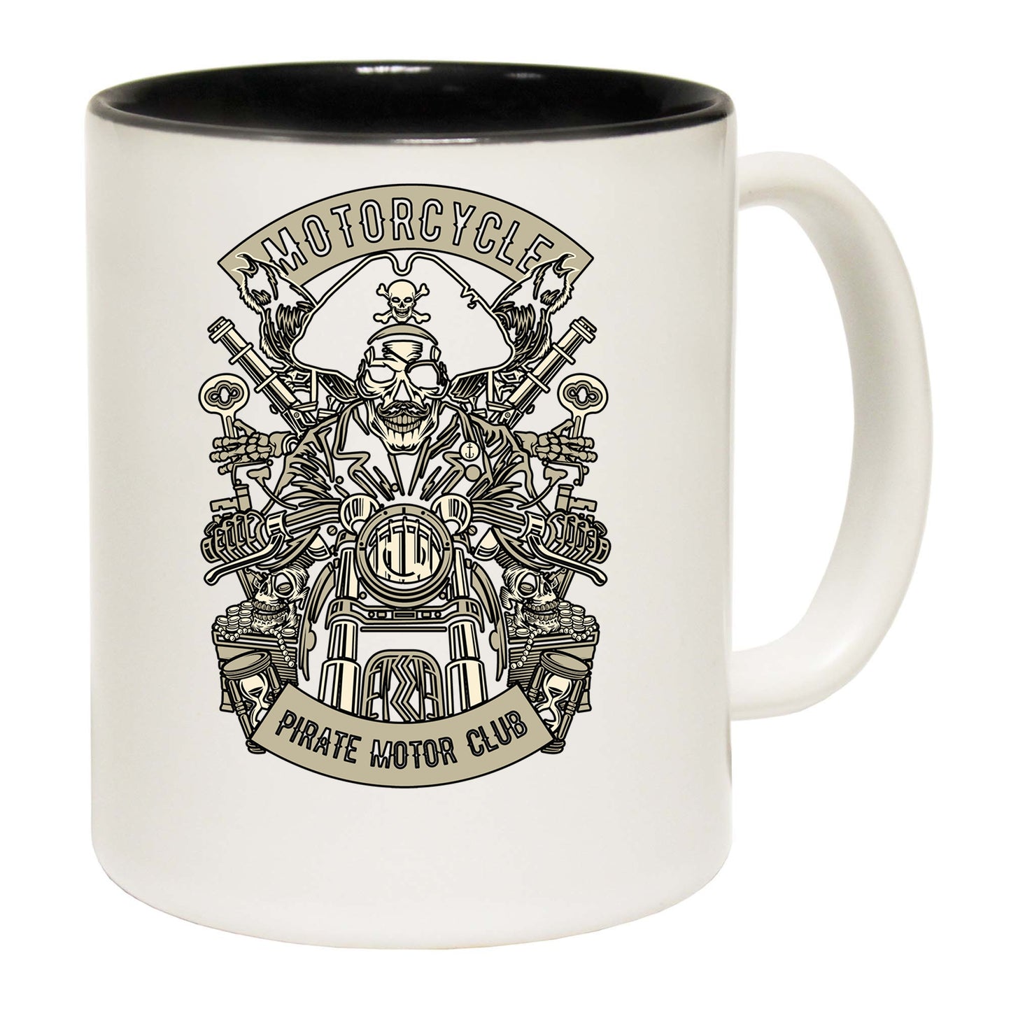 Pirate Motorcycle Club Motorbike - Funny Coffee Mug