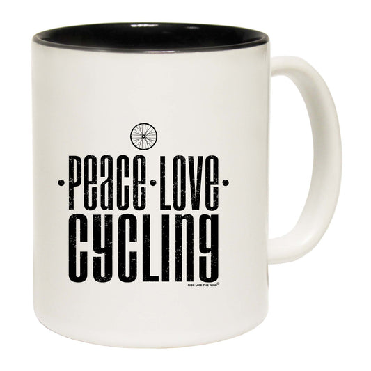 Rltw Peace Love Cycling - Funny Coffee Mug