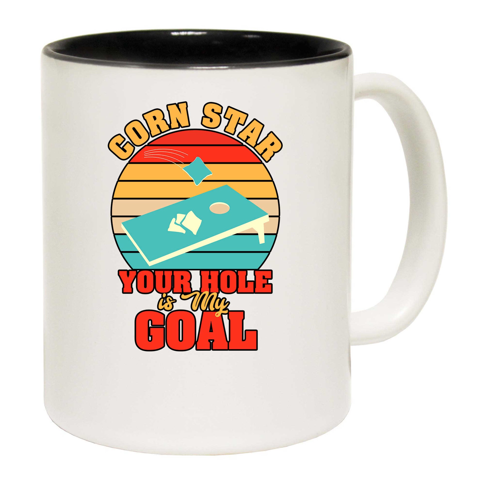 Corn Star Your Hole Is My Goal Cornhole - Funny Coffee Mug