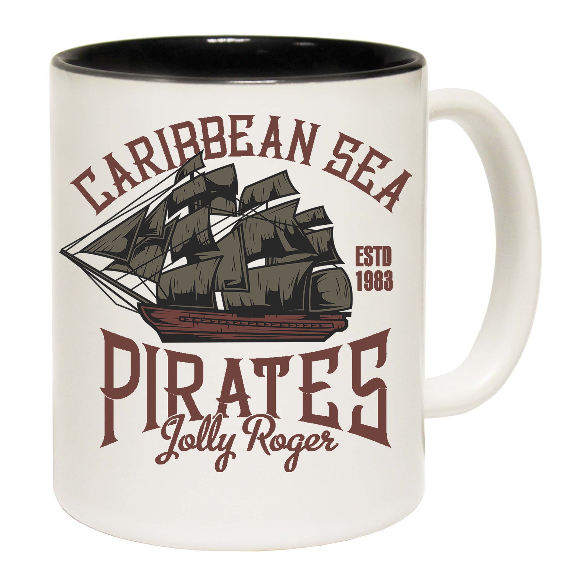 Caribbean Sea Pirates Jolly Roger - Funny Coffee Mug