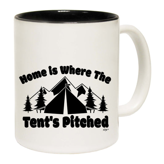 Camping Home Is Where The Tents Pitched - Funny Coffee Mug