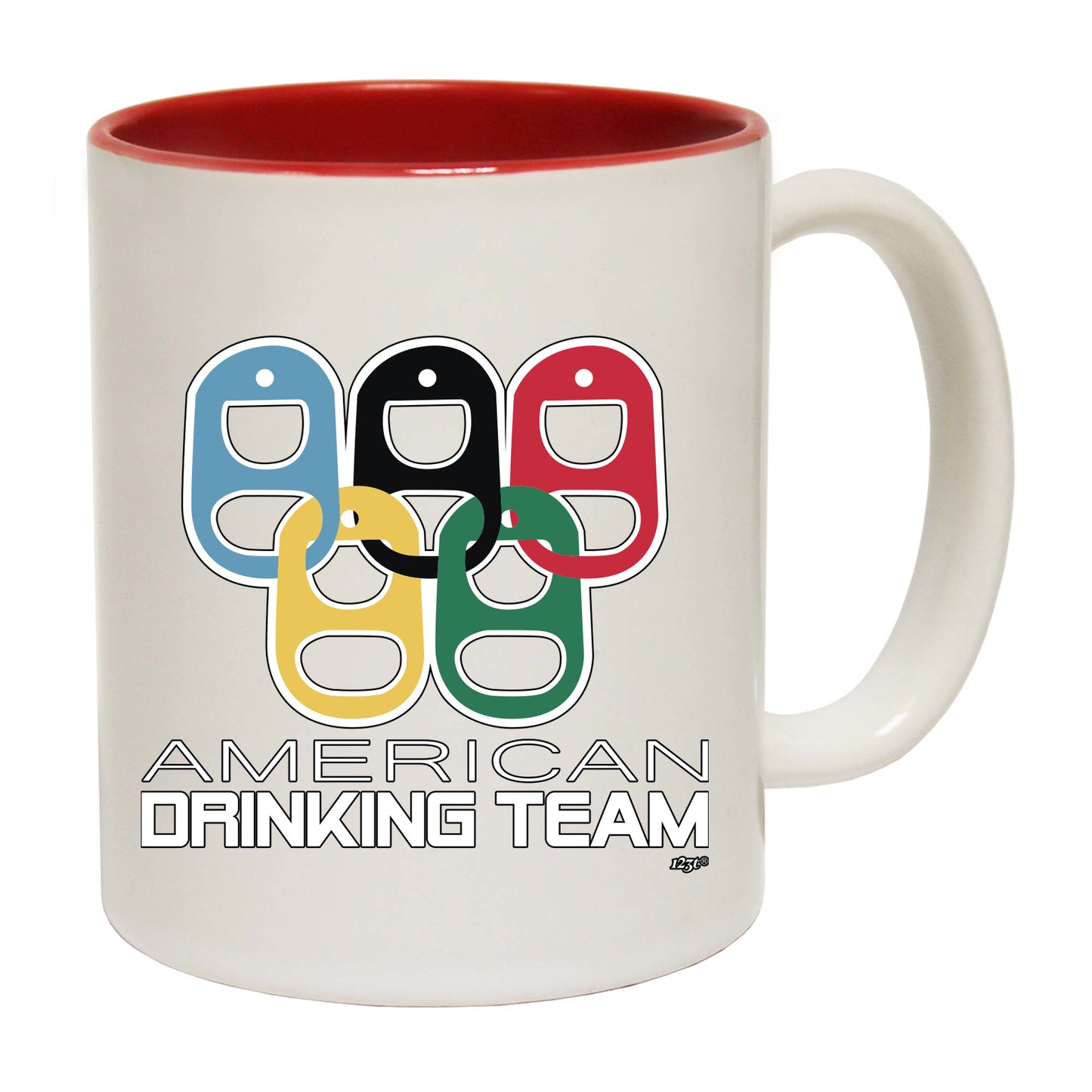 American Drinking Team Rings - Funny Coffee Mug