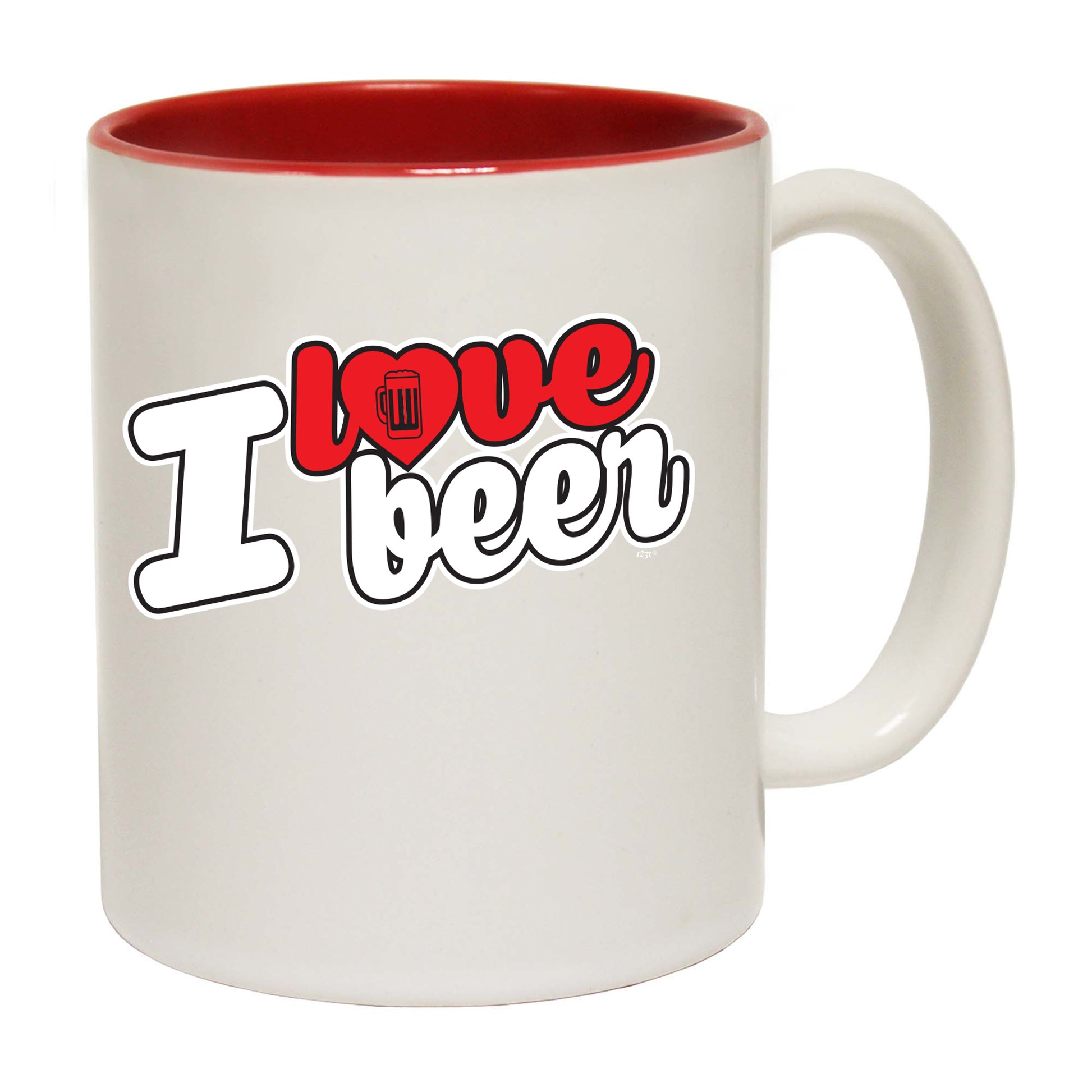 Love Beer Stencil - Funny Coffee Mug