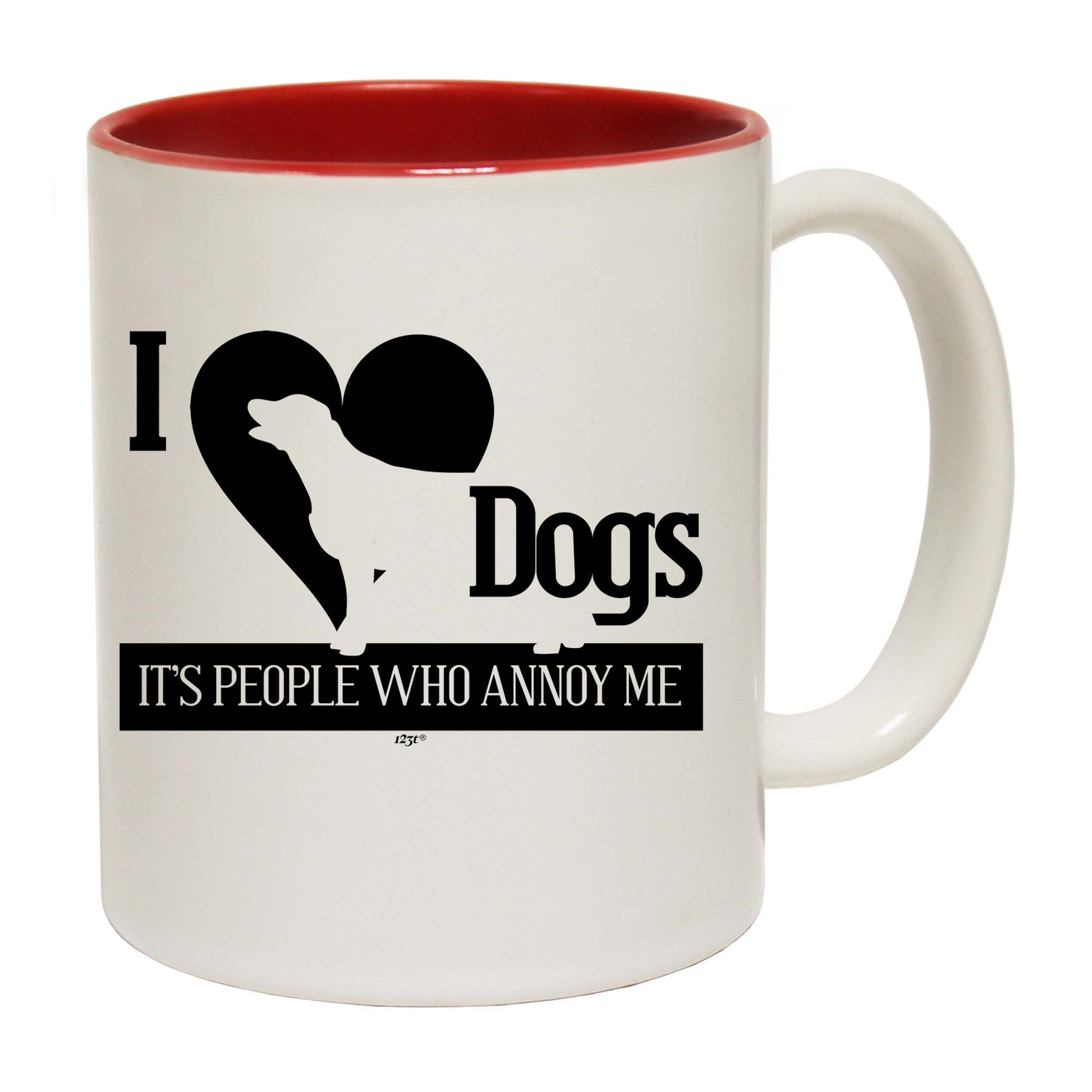 Love Dogs Its People Who Annoy Me - Funny Coffee Mug