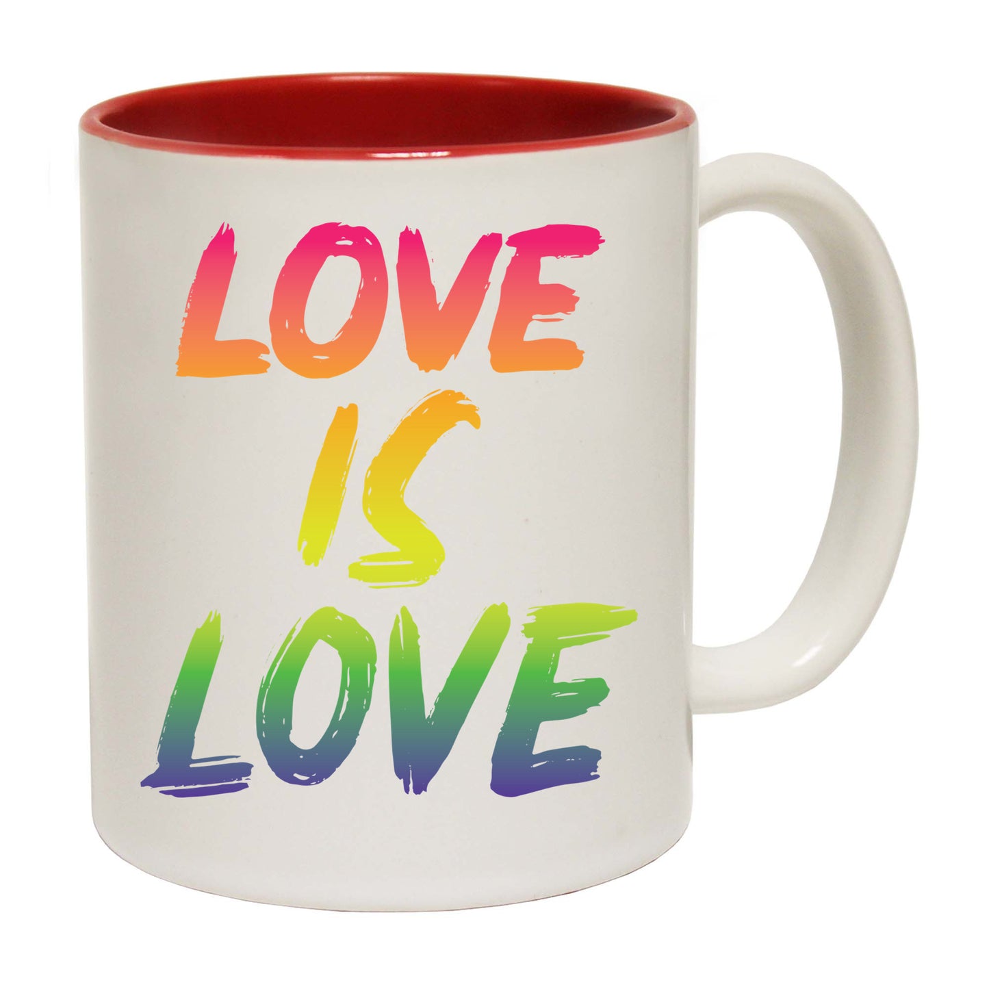 Love Is Love Knows No Bound Lesbian Gay Rainbow - Funny Coffee Mug