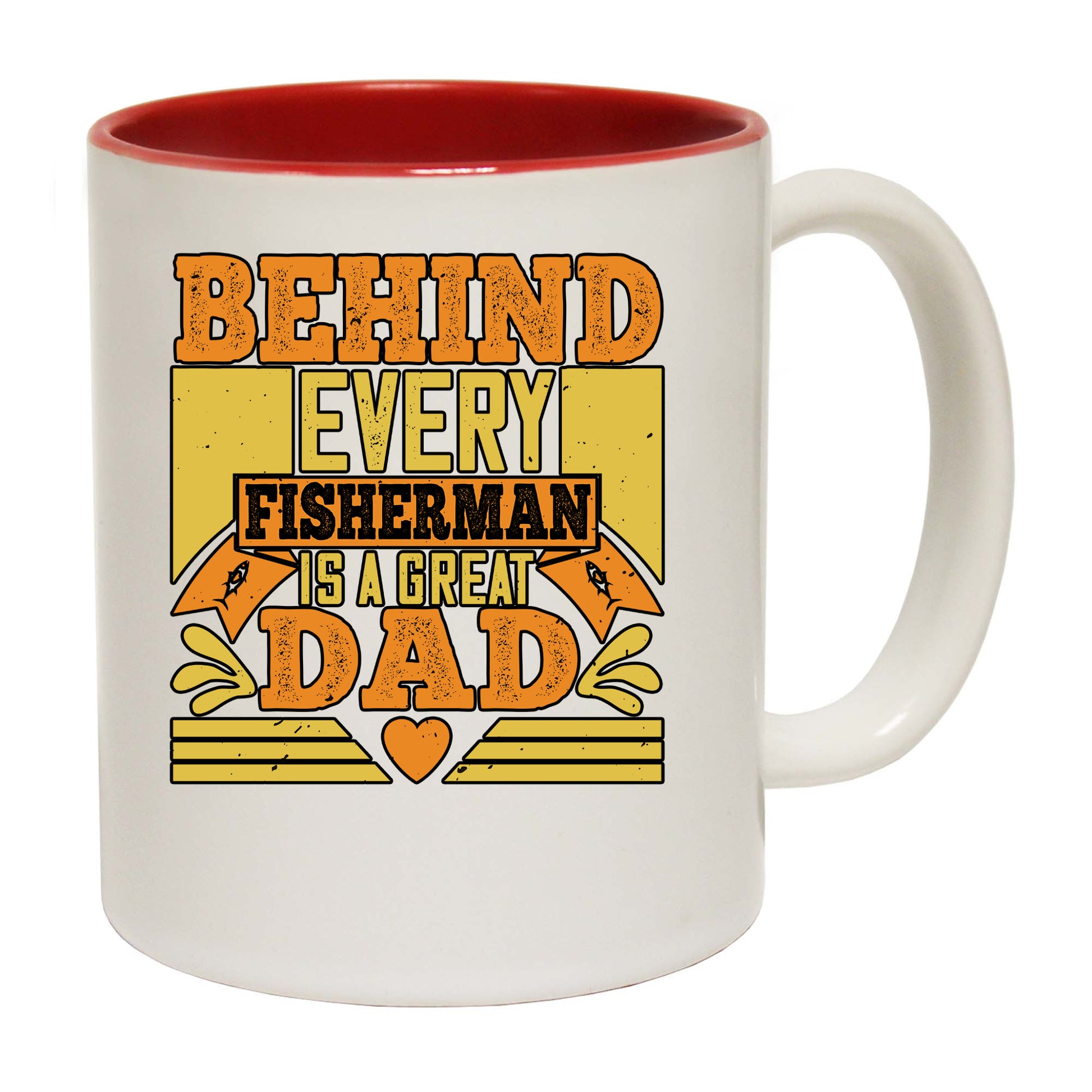 Fishing Behind Every Fisherman Is A Great Dad - Funny Coffee Mug