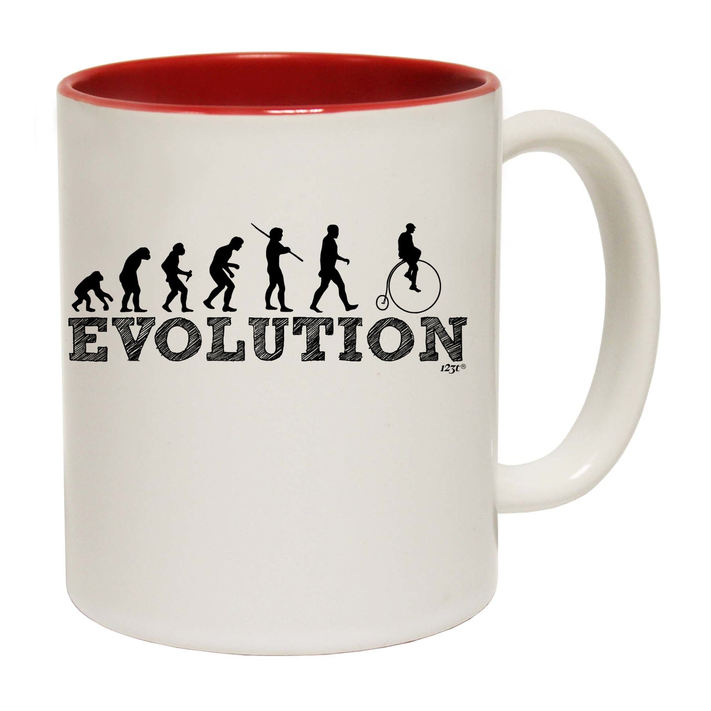 Evolution Penny Fathing - Funny Coffee Mug