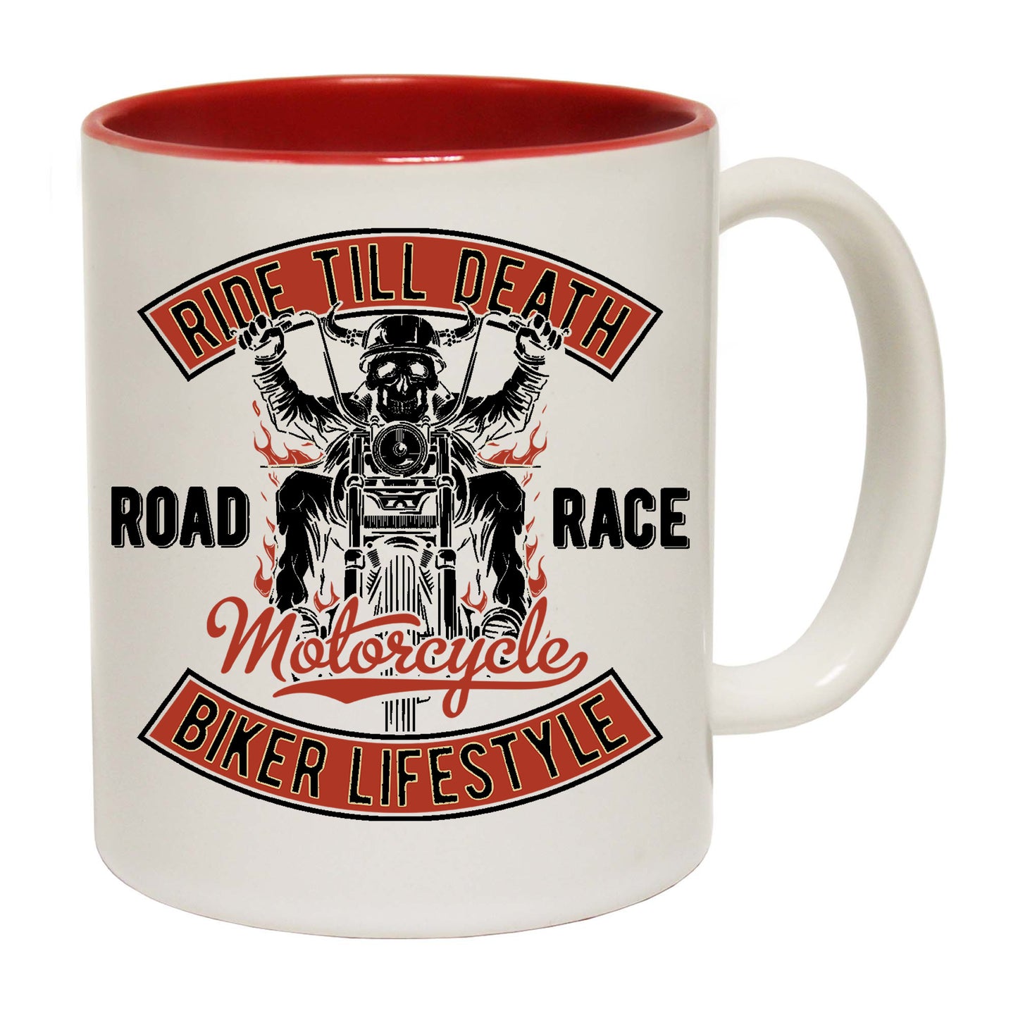 Ride Till Death Motorcycle Motorbike Biker - Funny Coffee Mug