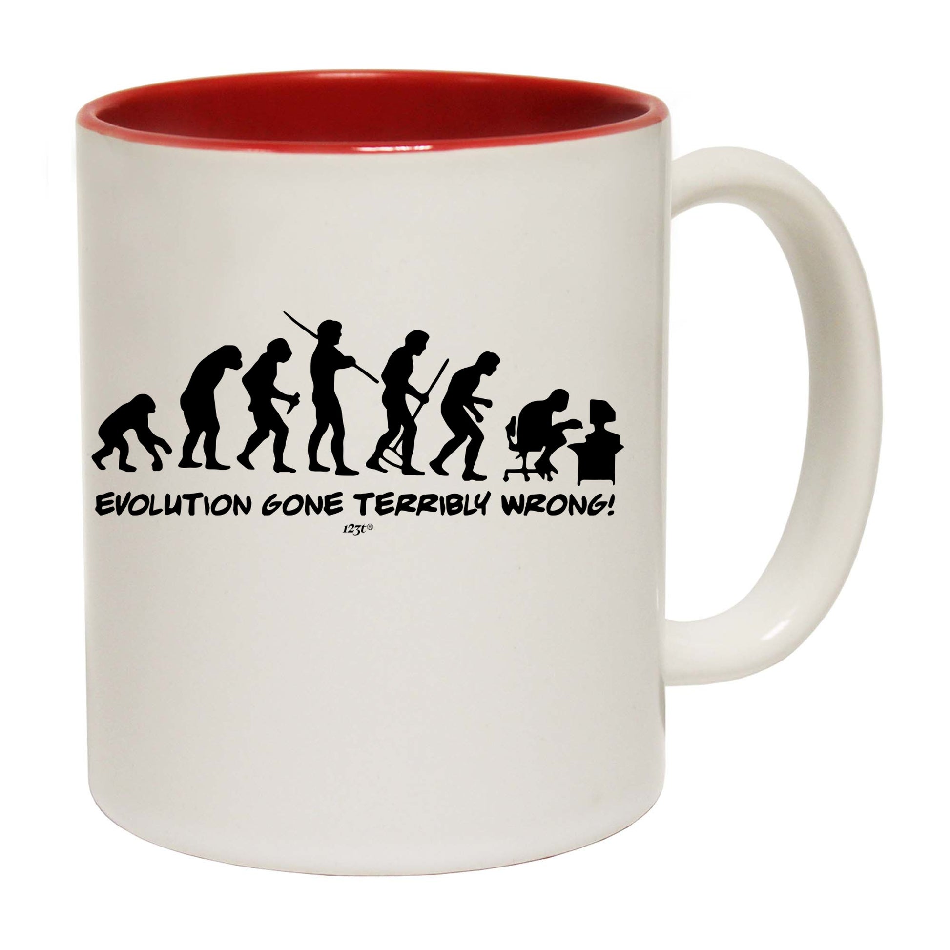 Evolution Gone Terribly Wrong - Funny Coffee Mug