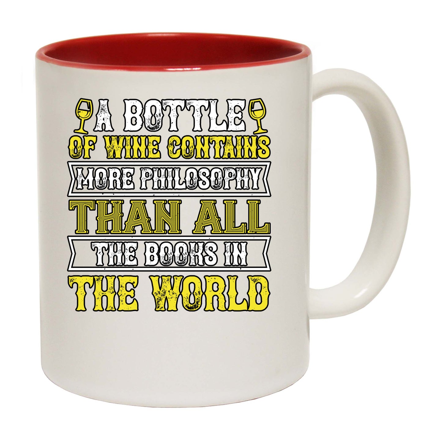 A Bottle Of Wine Contains More Philosophy Than Books - Funny Coffee Mug